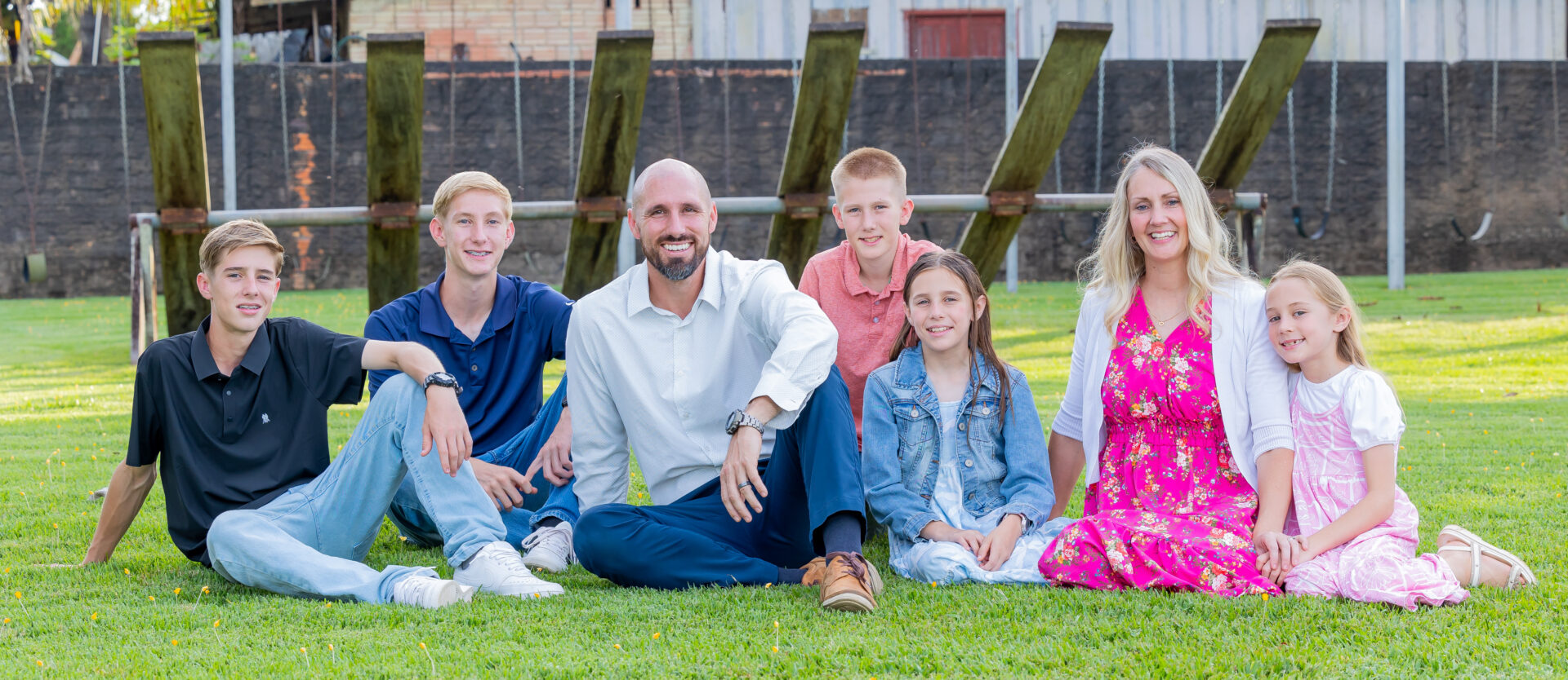 The Schmidt family together outdoors in 2026